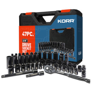 47 PC 3/8” DRIVE SAE & METRIC IMPACT SOCKET SET