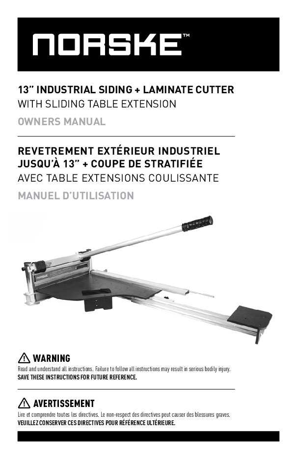 9" Siding & Laminate Flooring Cutter
