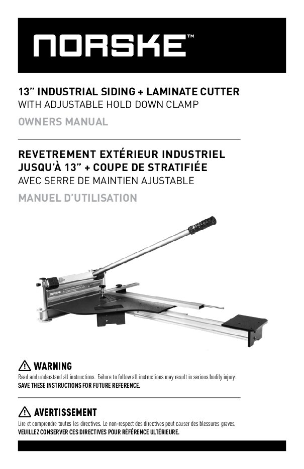 13" Siding & Laminate Flooring Cutter